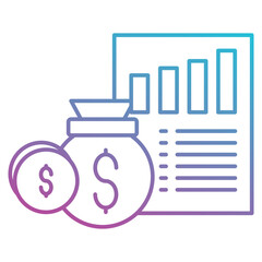 finance icon element for design