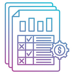 sales report icon element for design
