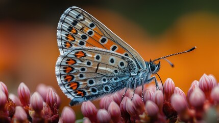 Obraz premium Stunning Macro Photography of a Common Blue Butterfly