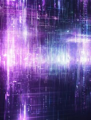 Abstract Purple Digital Data Stream