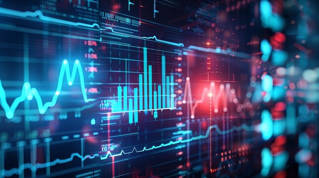 Medical indicators and charts showcasing data analysis and health trends in a research environment Generative AI