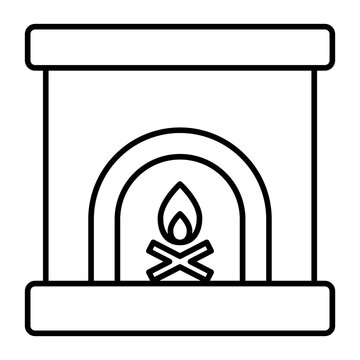 fireplace burning fire outline clip art preview