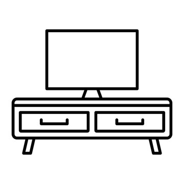 recommend clip art: tv stand outline icon
