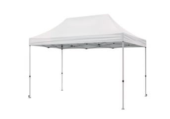 Blank White Pop-Up Canopy for Event Use isolated on white or transparent png background
