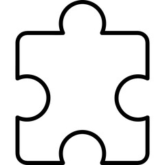 Obraz premium Puzzle - icon black outline - illustration