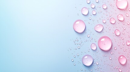 Mesmerizing macro photography, vibrant blue water droplets on a textured surface