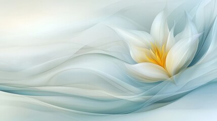 Elegant abstract floral background with delicate white and yellow flowers for spring designs