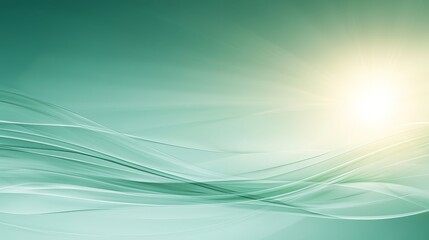 Fototapeta premium Mesmerizing abstract waves and sun background, a kaleidoscope of colors