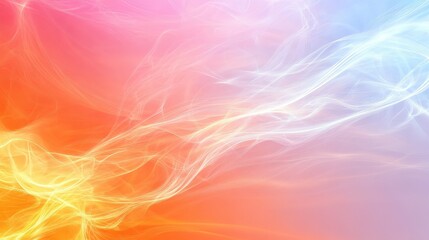 Abstract Colorful Smoke Waves Background
