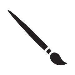 Drawing Simple trendy paint brush flat style icon vector design symbol illustration.