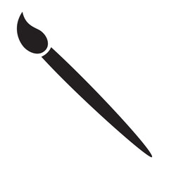 Drawing Simple trendy paint brush flat style icon vector design symbol illustration.