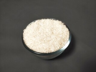 rice on a black background