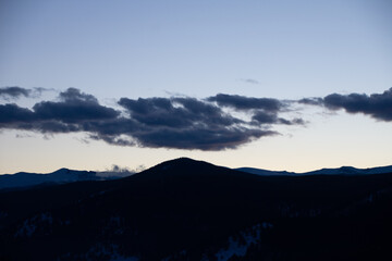 Last light over the rockies