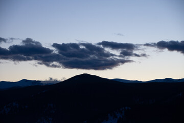 Obraz premium Last light over the rockies