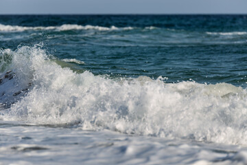 Ocean Wave Crashing on the Shore