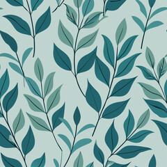 Serene Eucalyptus Foliage Vector Artwork for Wall Decor