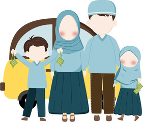 Muslim Family Goes to Travel to celebrate Eid Mubarak