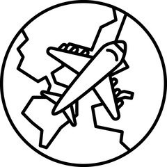 black outline - icon - hotel illustration