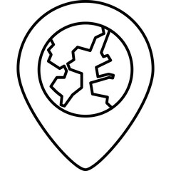 black outline - icon - hotel illustration