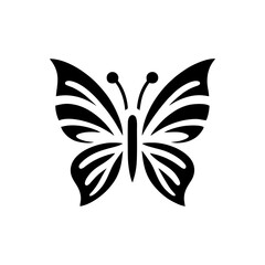 Abstract Butterfly Silhouette Design