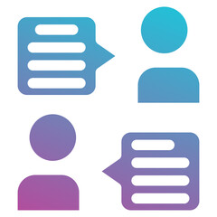 Conversation icon element for design