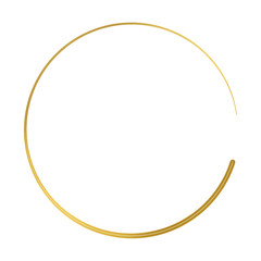 Gold circle frame.	
