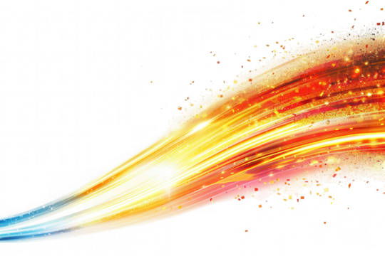 Colorful Speed Light Trails - Futuristic Motion Glow Overlay