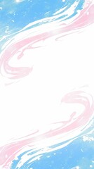 Pink and Blue Swirl Abstract Art