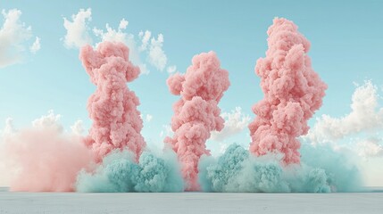 Pastel cloudscape, desert landscape, surreal art, dreamy background, digital art, website banner