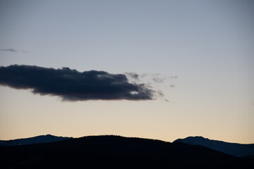 dark clouds at last light