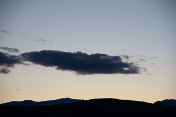 dark clouds at last light