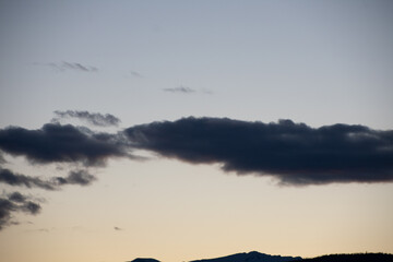 Gray winter evening in the Colorado Rocky Mountains