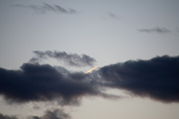 dark clouds at last light