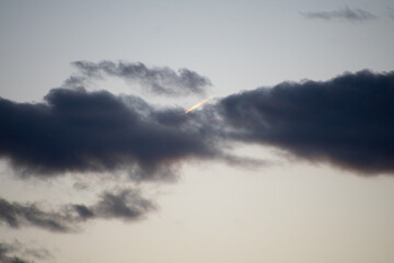 dark clouds at last light