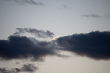 dark clouds at last light