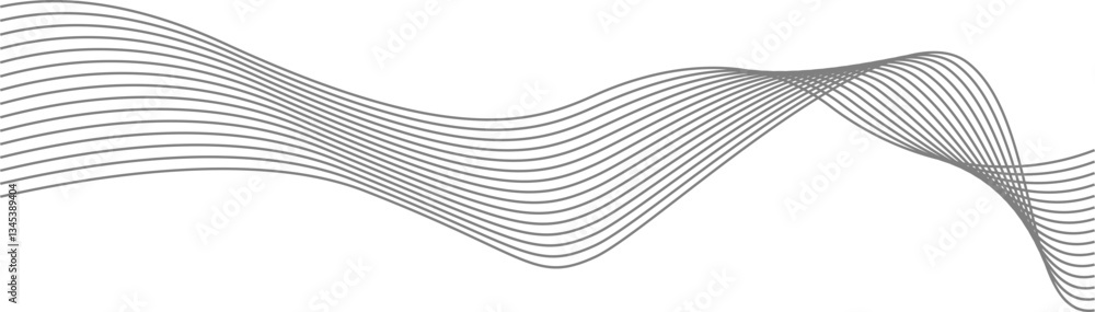 Poster minimalist abstract line wave element