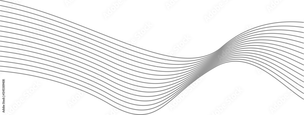 Poster minimalist abstract line wave element