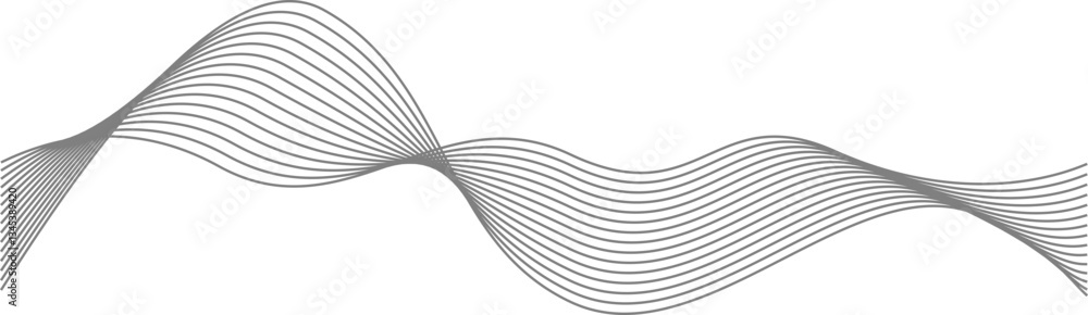 Poster minimalist abstract line wave element