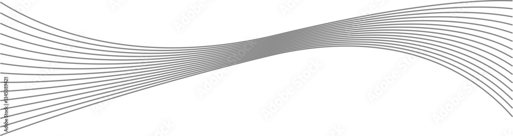 Poster minimalist abstract line wave element