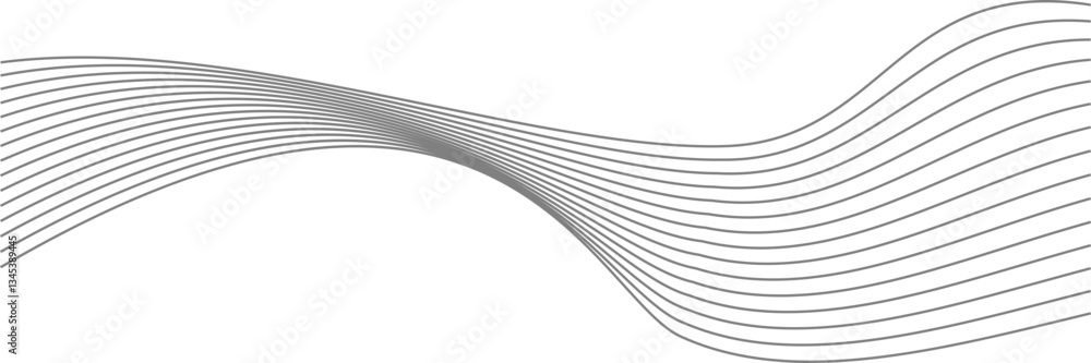 Poster minimalist abstract line wave element