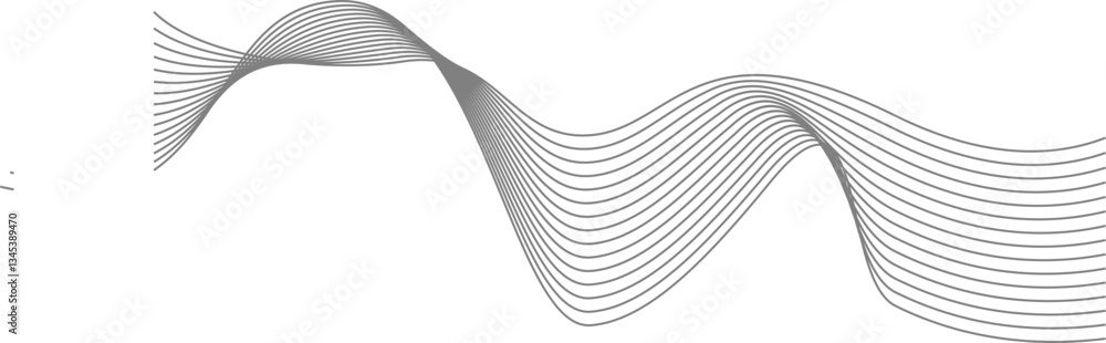 Poster minimalist abstract line wave element