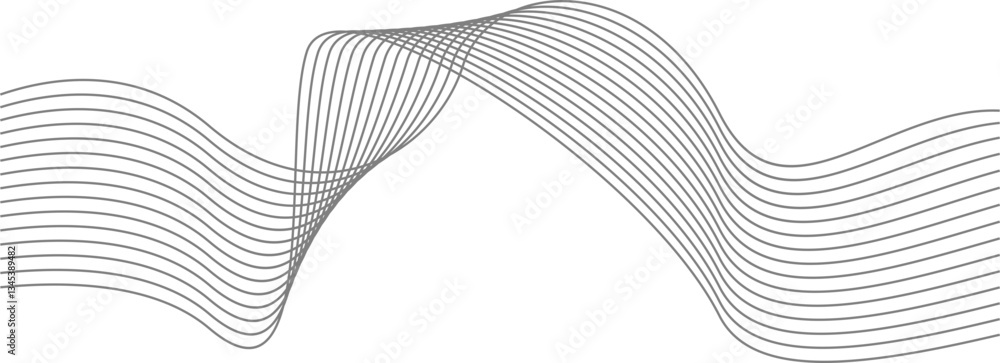 Poster minimalist abstract line wave element