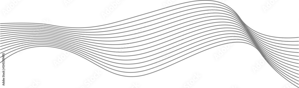 Poster minimalist abstract line wave element