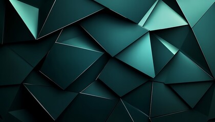 Obraz premium Abstract Dark Green Geometric Background