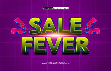 sale fever editable text effect with a sale and discount text effect