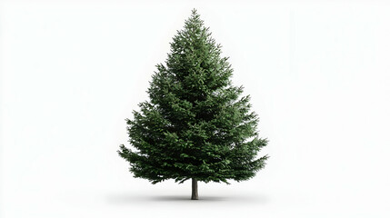 Full View Of Isolated Evergreen Christmas Tree