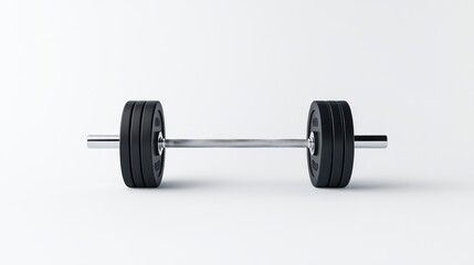 Black Dumbbell Weights Isolated on White Background for Fitness and Weightlifting Enthusiasts and Home Gym Use