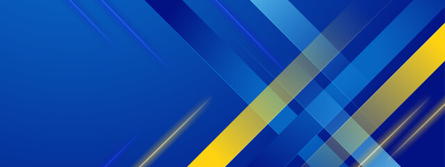 blue and yellow simple geometric shapes abstract and modern background vector illustration