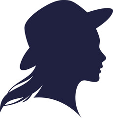 Woman Silhouette Vector Element Set