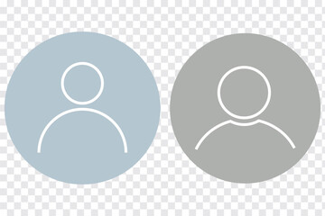 Profile Icon symbol, Black Outline User Icon, Account Profile, Avatar, Social Media Graphic elements, Member Pictogram, Application illustration, Vector stock in social media. EPS 10